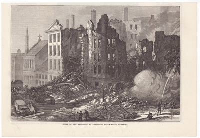 Scene of the Explosion at Tradeston Flour-Mills, Glasgow